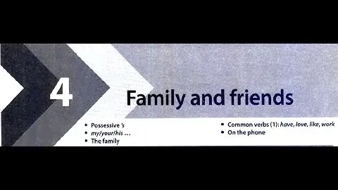 Headway Beginner 5th Workbook UNIT 4 - Family and friends